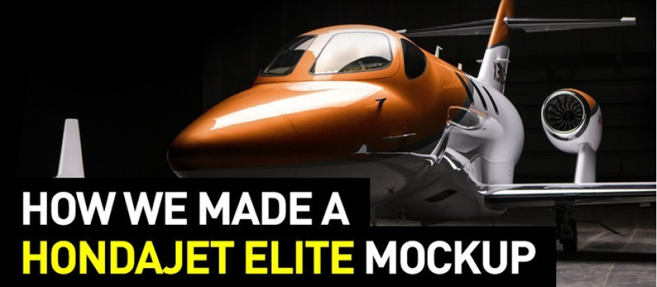 [CASE STUDY] How We Made a HondaJet Elite Mockup