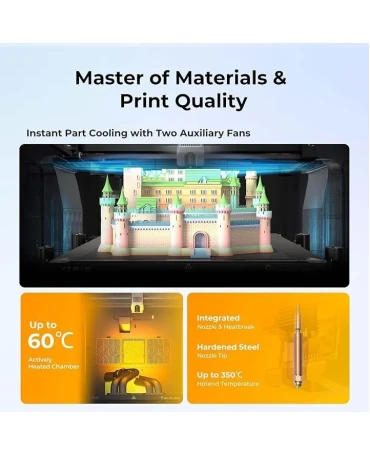 Creality K2 Plus Combo 3D Printer: w/ 350mm Build Volume, Next-Gen Direct Drive Extruder, Dual Cameras, High Printing Speed and Multi-Color Support (CFS) - 3