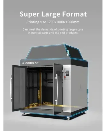 Piocreat G12 Pellet 3D Printer: Industrial FGF 3D Printing Machine with Large Build Volume - 6