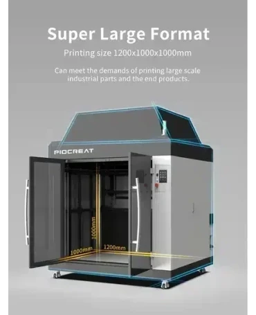 Piocreat G12 Pellet 3D Printer: Industrial FGF 3D Printing Machine with Large Build Volume - 6