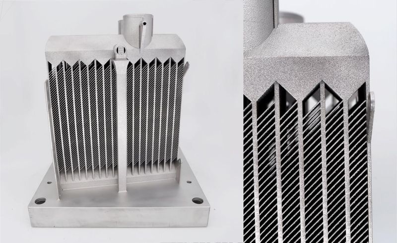 A racing car condenser printed by the EP-M250 3D printer.