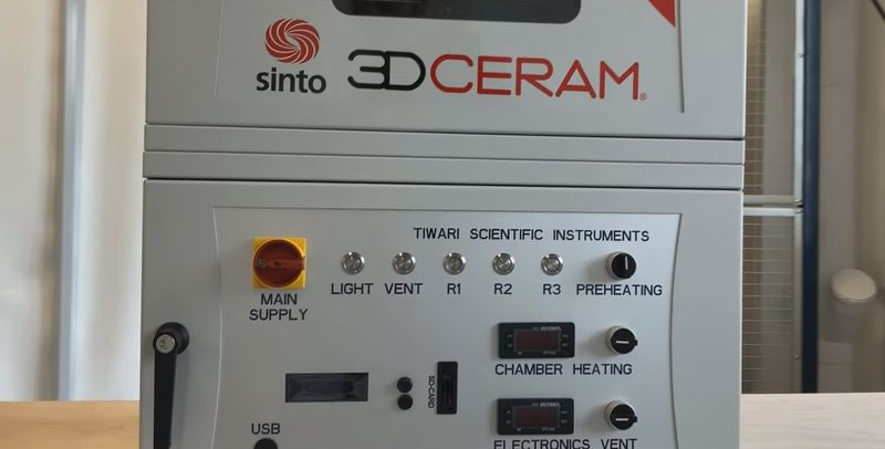 a printer controls on the 3DCeram Raptor