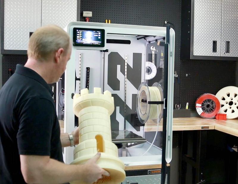 the man prints EVO 22 Large on the 3D Printer/Additive Manufacturing Center