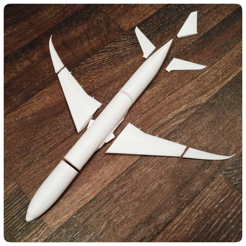 Another maker printed the Boeing777 prototype on Anet A4.