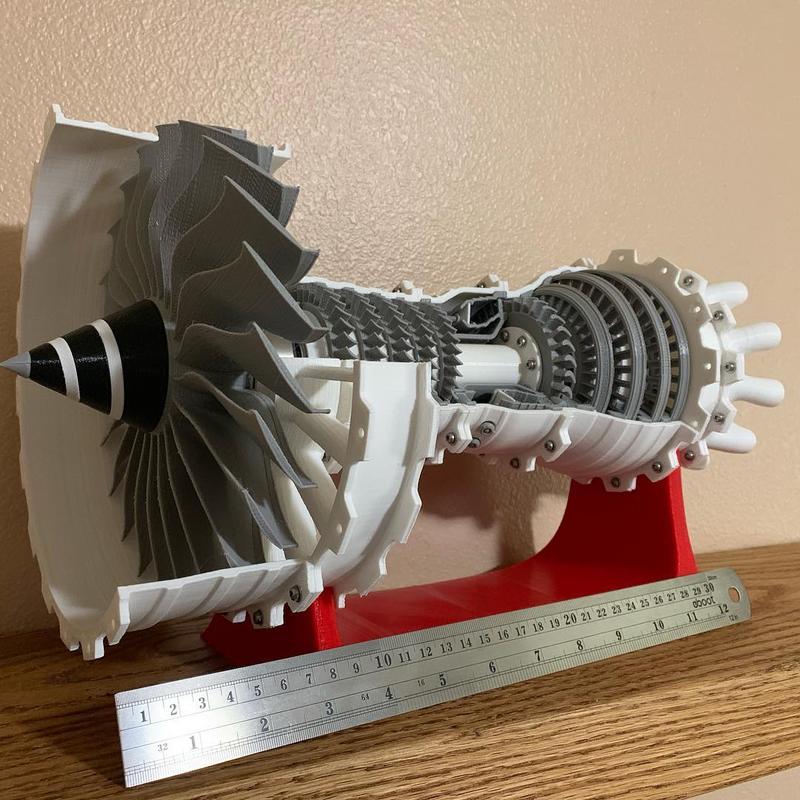 engine printed with PLA