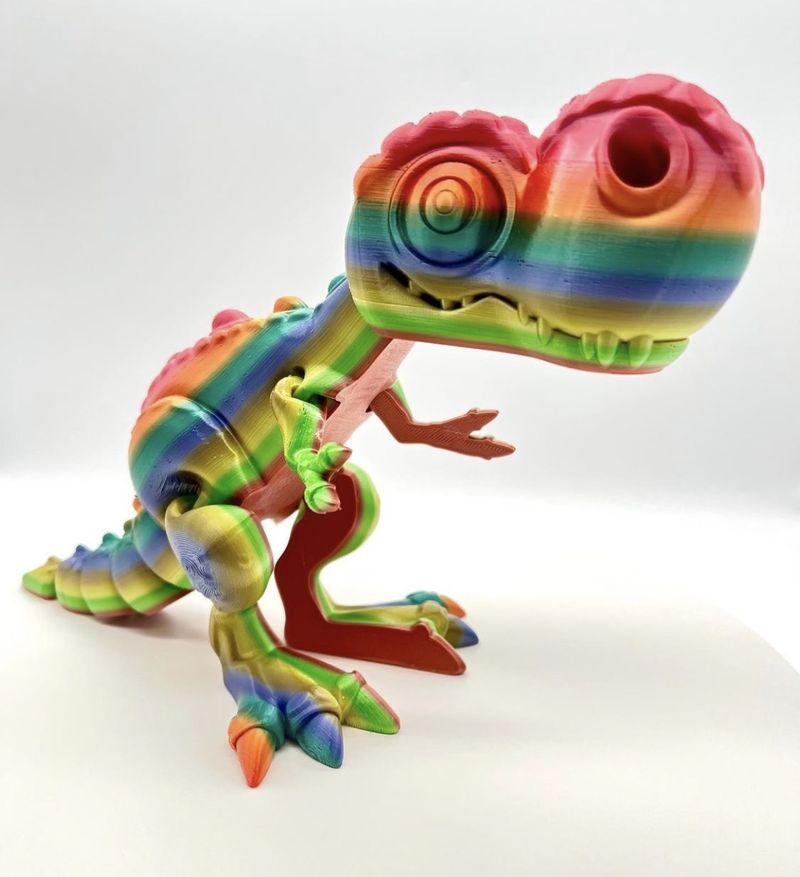 a rainbow colour model printed on the Anycubic Kobra Max 3D printer