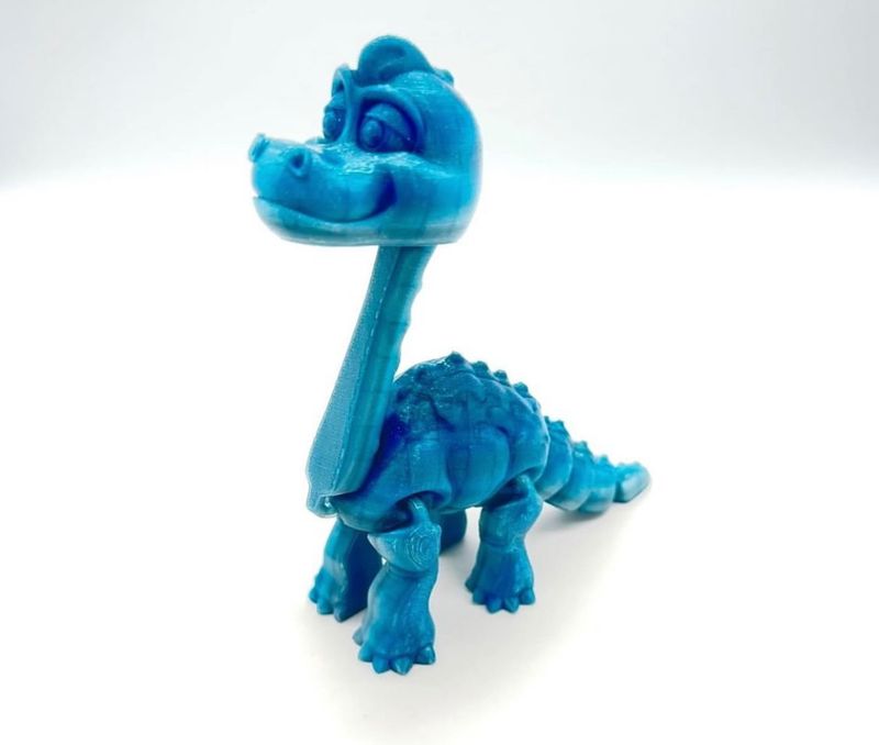 a blue model printed on the Anycubic Kobra Max 3D printer