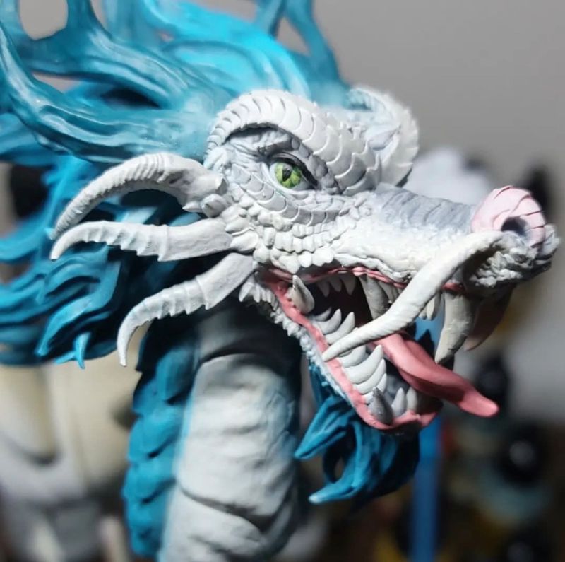 a dragon model printed on the Anycubic Photon M3 Plus