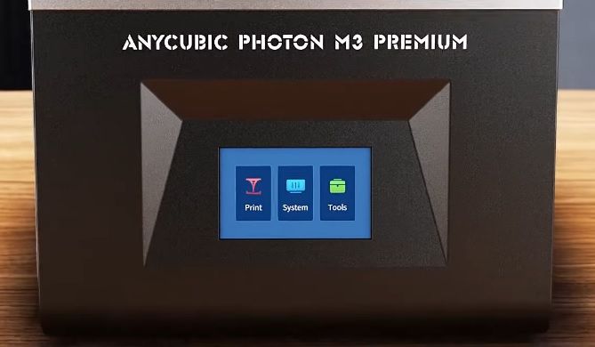 a printer controls on the Anycubic Photon M3 Premium