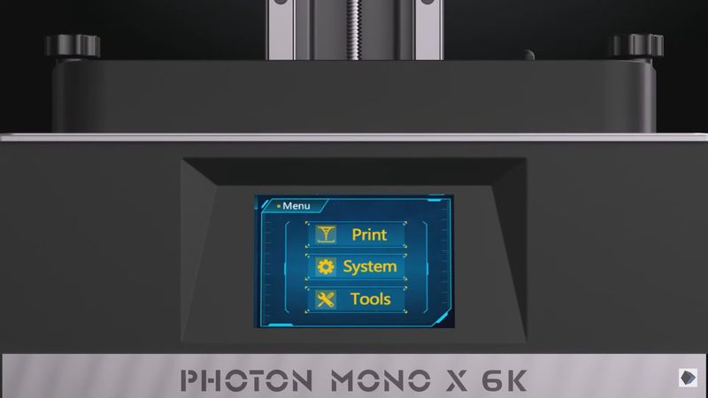 a printer controls on the Anycubic Photon Mono X 6K