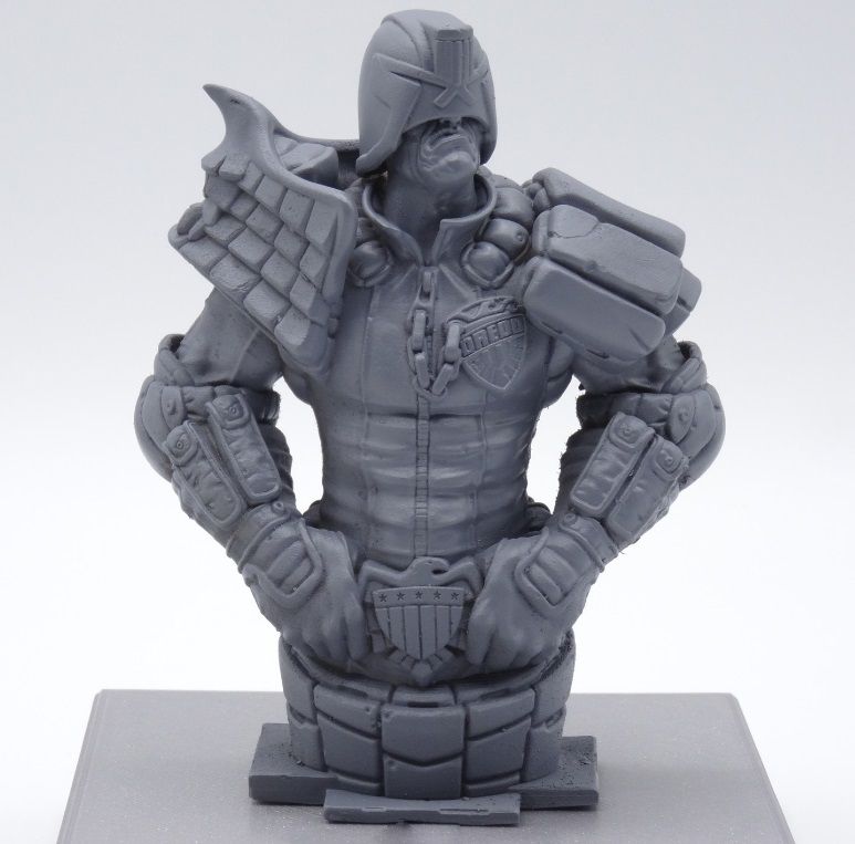 a grey model printed on the Anycubic Photon Mono X 6K