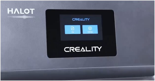 A sensor panel on the Creality Halot Max 3D printer