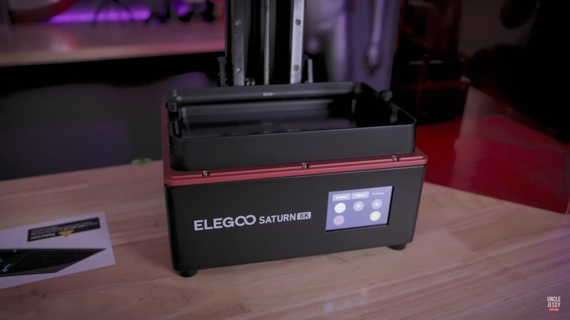 a printer controls on the ELEGOO Saturn 8K
