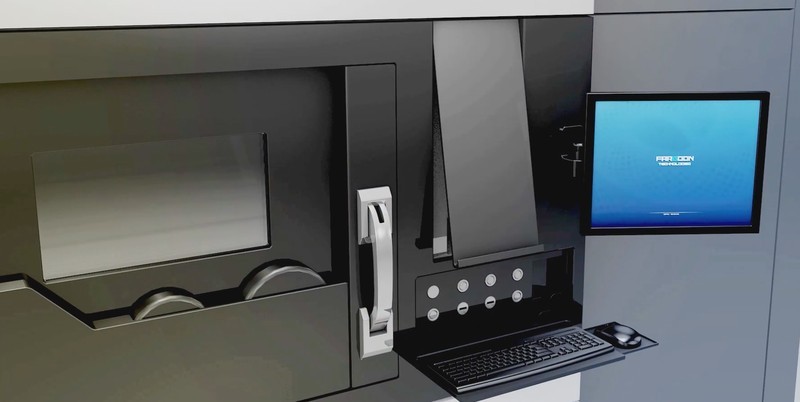 a printer controls on the Farsoon FS301M 3D printer