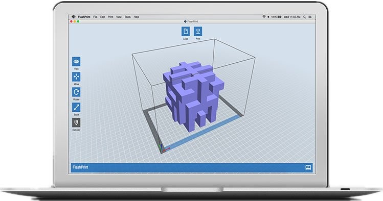 un software de corte FlashPrint para la impresora 3D Flashforge Creator 4