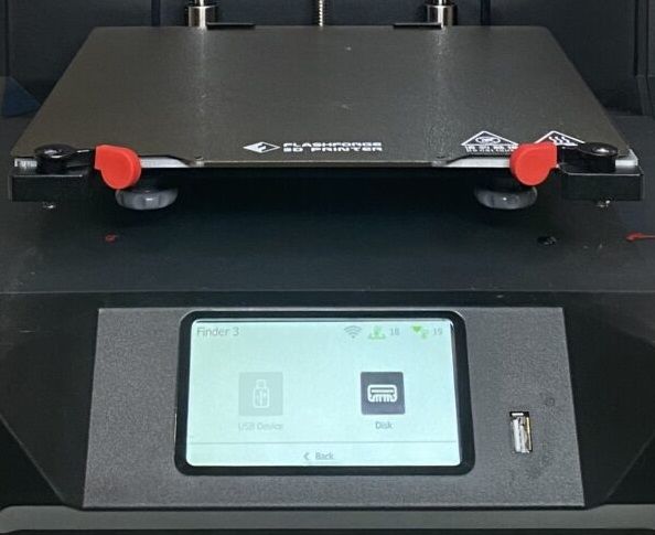 a printer controls on the Flashforge Finder 3 3D printer