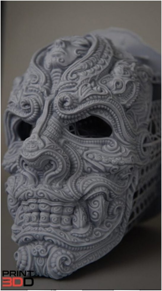 a grey model mask on the Flashforge Foto 13.3