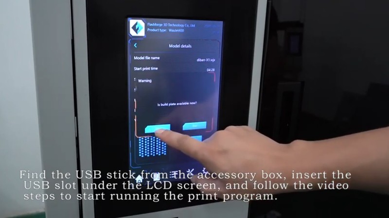 a printer controls on the Flashforge WaxJet 400 3D Printer