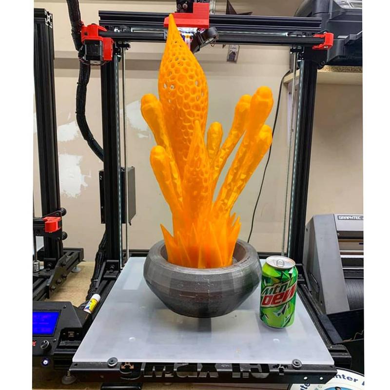 The build area of 16 x 16 x 21 inches (406 x 406 x 533 mm) lets you print just about anything