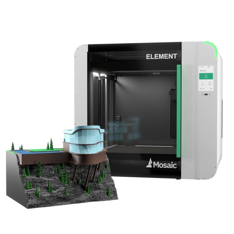 a build volume on the Mosaic Element 3D printer