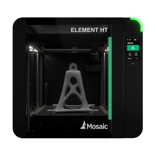a build volume on the Mosaic Element HT 3D printer