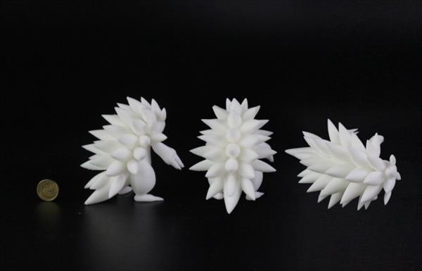 the model of porcupine printed on the Optimus C1 3D printer