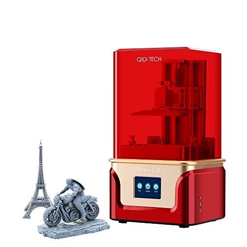 QIDI TECH Shadow 5.5 S 3D Printer L W UV LCD Resin Printer with Dual Z axis Liner Rail X 2.55 Build Size 4.52 X 5.99（H）,Equipped with Friendly Resin 