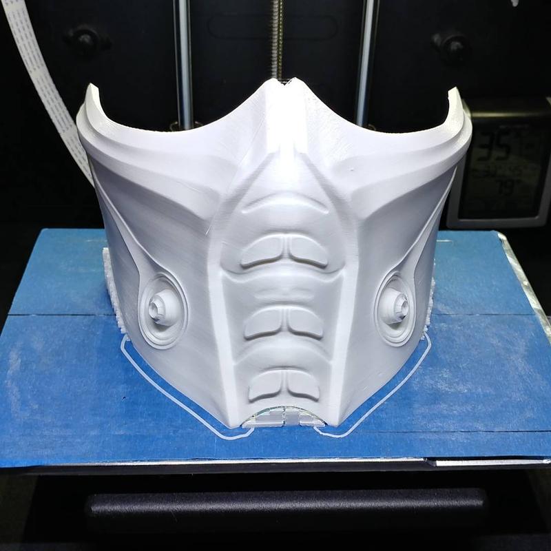 sub-zero's mask printed qidi tech 1 3d printer