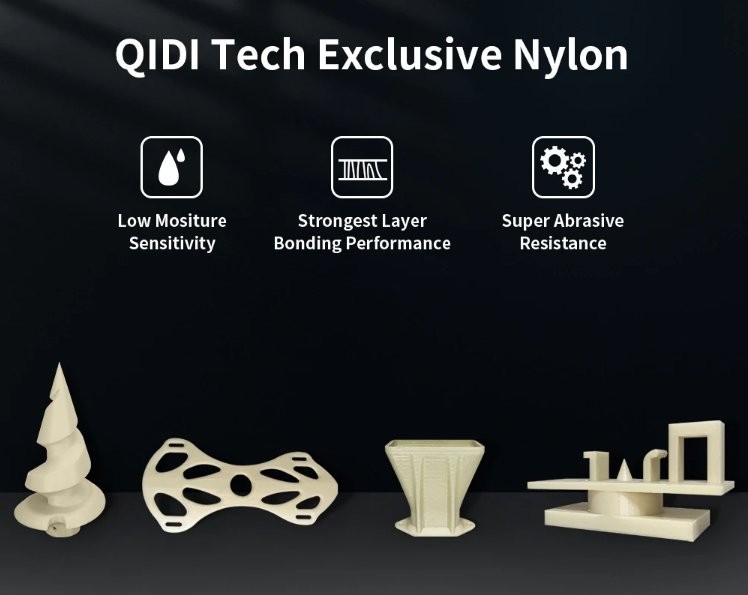 un nylon exclusivo de qidi tech sobre la impresora 3d QIDI Tech X-CF Pro