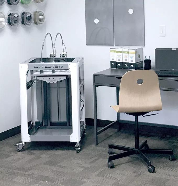 Stacker S2 Industrial Grade 3D Printer in the room