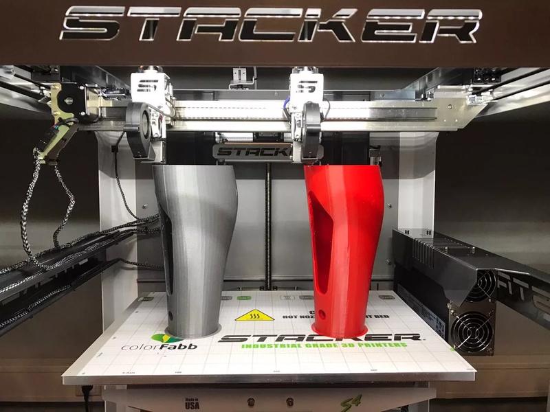 Stacker S4 Industrial Grade 3D Printer prints