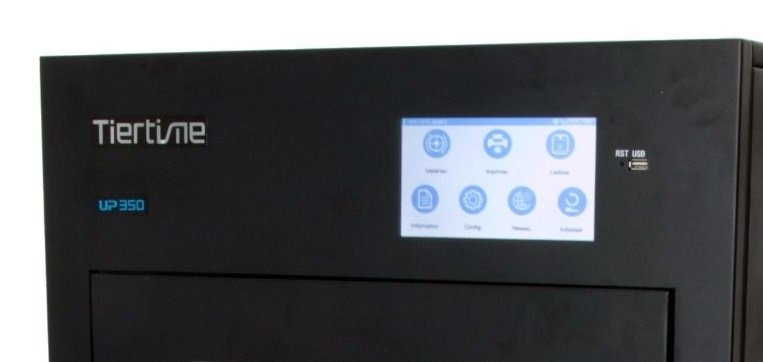 a printer controls on the Tiertime UP350 3D Printer