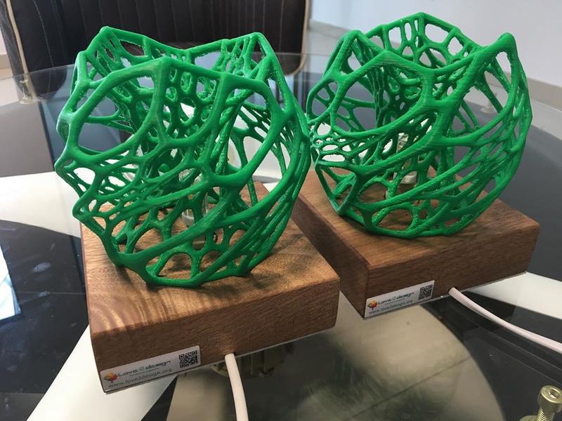 ne user 3D printed these two cool lamps. The 5S mini managed to produce their intricate shape delivering a reasonable print quality and good bridging.