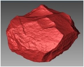 una roca roja de exploración en el Polyga C210