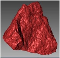 una roca roja de exploración en el Polyga C210