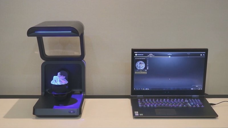 eine Scannersteuerung auf dem Autoscan Inspec 3D-Scanner