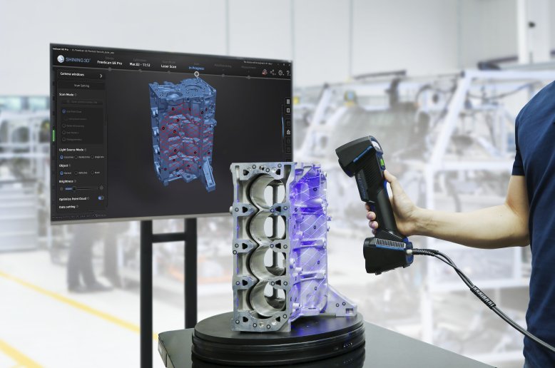 scan engine on the FreeScan UE Pro 3D scanner