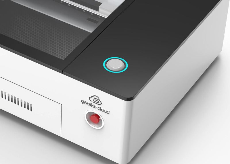 The interface of the Gweike Cloud Pro II 50W laser cutter and engraver.
