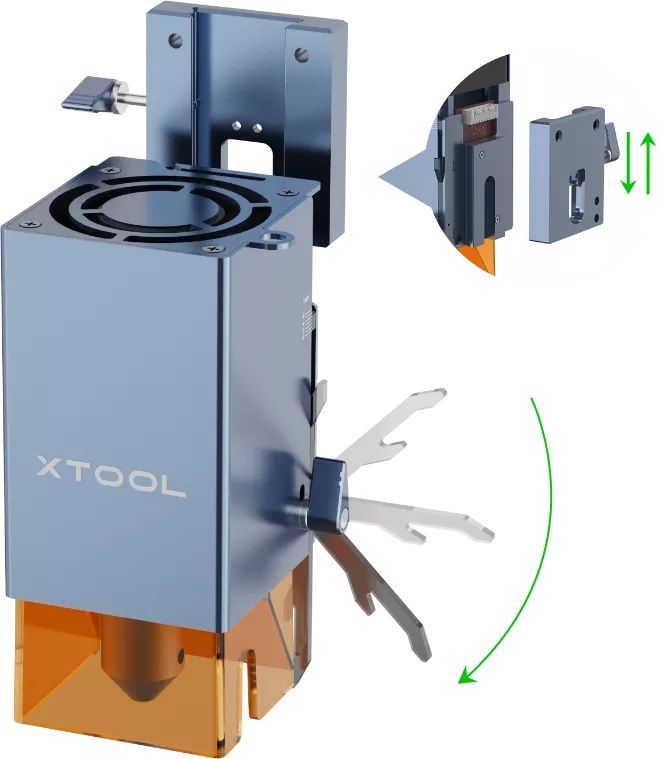 a power switch on the xTool D1 Pro 20W laser machine
