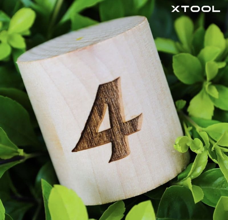 a wood model cut on thexTool Laserbox Rotary 40W with Smart Smoke Purifier