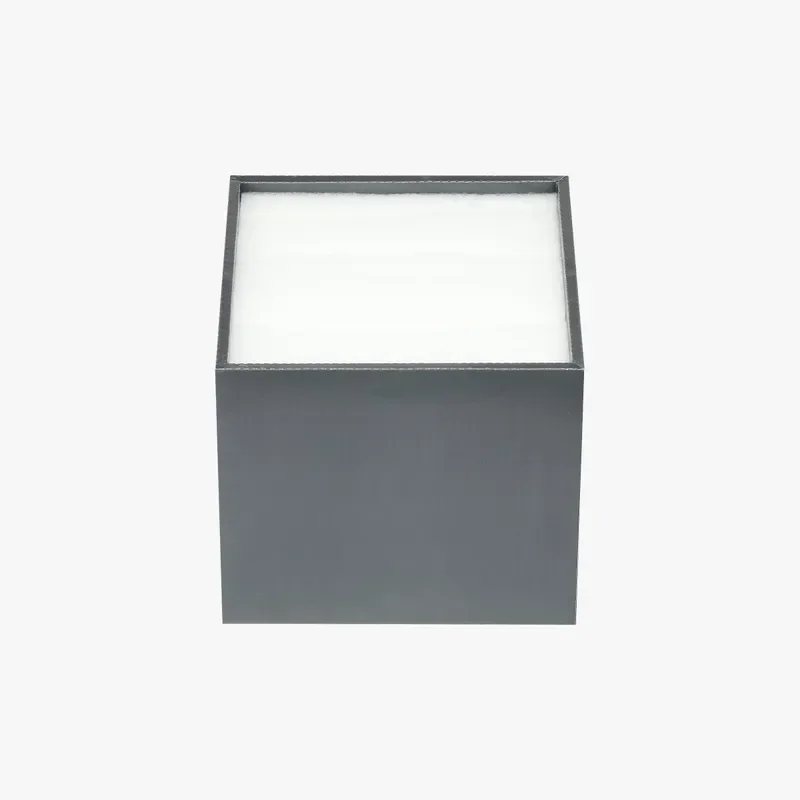 Gray cubic part made by Bambu Lab H2S printer, with clean, sharp edges and smooth surface, displayed on a plain white background.