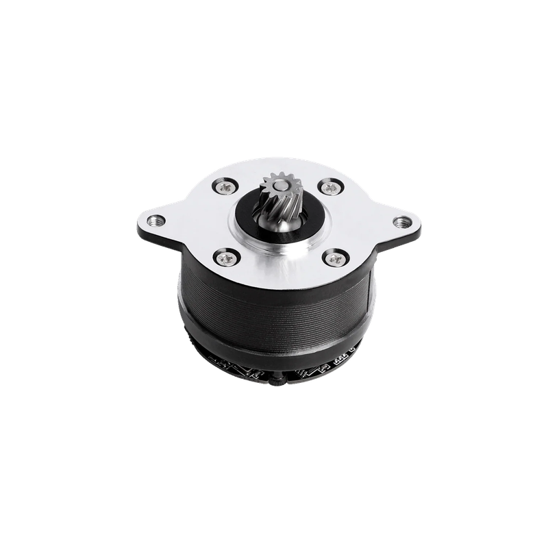 Creality K2 stepper motor for 3D printing, featuring a metal gear and mounting plate, essential for precision movements in the printing process.