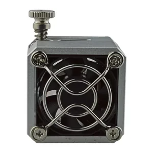 Cooling fan unit for the Creatbot D600 Pro 3D printer with metal housing and protective grille, showcasing robust industrial design.