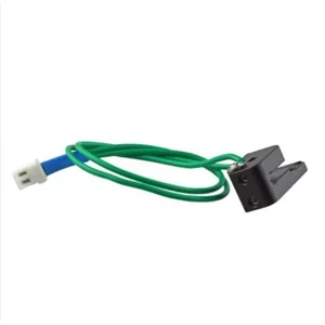 Green and blue cable with a connector and dark component, possibly a sensor part for creatbot d600 pro, isolated on a white background.