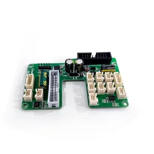 Creatbot F430 3D printer control board with multiple connectors, capacitors, and circuit elements on a green PCB.