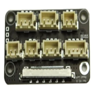 Electronic circuit board with multiple connectors, likely created using the Creatbot F430 NX 3D printer, showcasing precise and complex design.