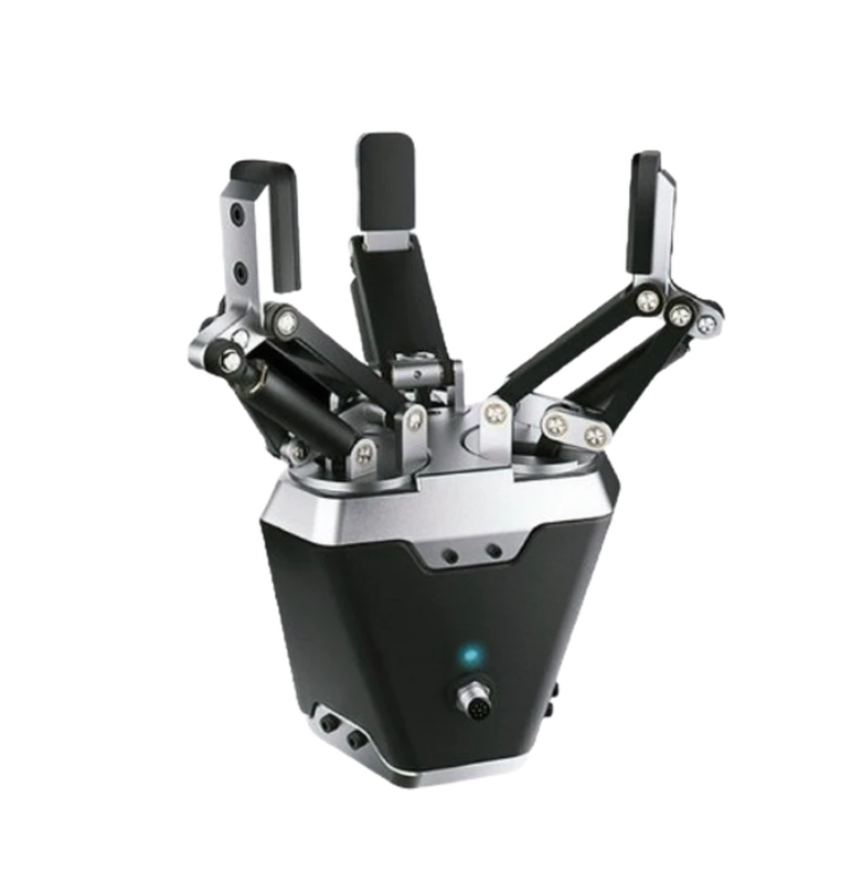 Fairino FR16 robotic gripper with metal arms and sensors, designed for precise handling, displayed against a white background.