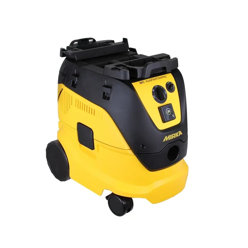 Yellow and black Mirka AFC dust extractor on wheels with visible controls and branding. The image may represent components created by fairino fr20.