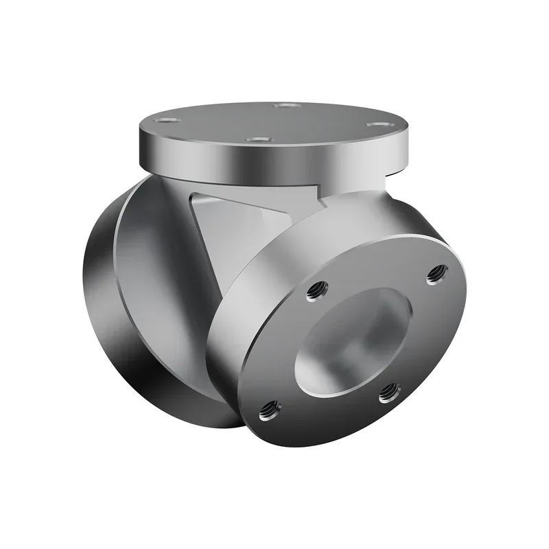 Silver metal part with cylindrical design, featuring bolt holes, likely produced by fairino fr3 collaborative robot for industrial use.