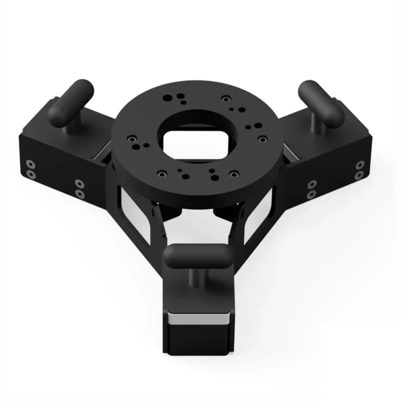 Fairino FR3 robotic gripper with three adjustable arms, black metal frame, designed for precision handling and collaborative robot integration.